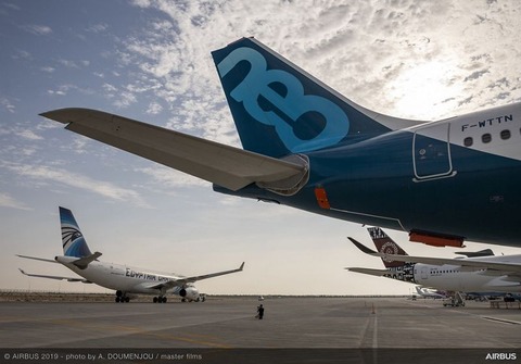 Airbus aircraft on static display – Dubai Airshow 2019_